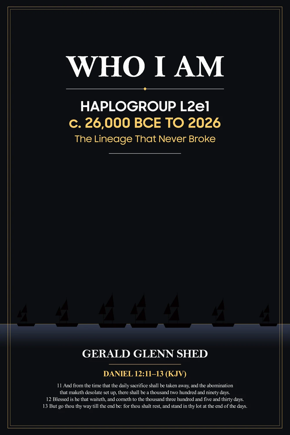 Published client book cover: Who I Am, Haplogroup L2e1, by Gerald Glenn Shed